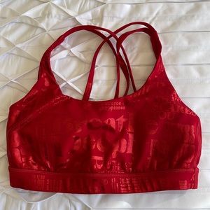Lululemon sports bra, red